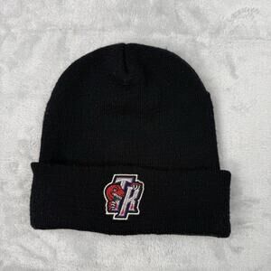 Vintage Nike Team NBA Toronto Raptors Knit Beanie Black One Size Y2K Solo Swoosh